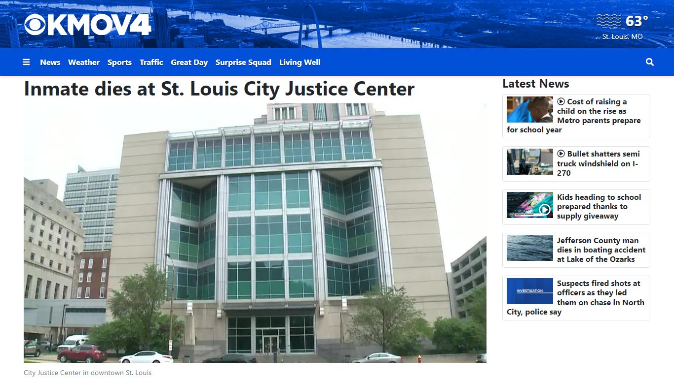 Inmate dies at St. Louis City Justice Center - kmov.com